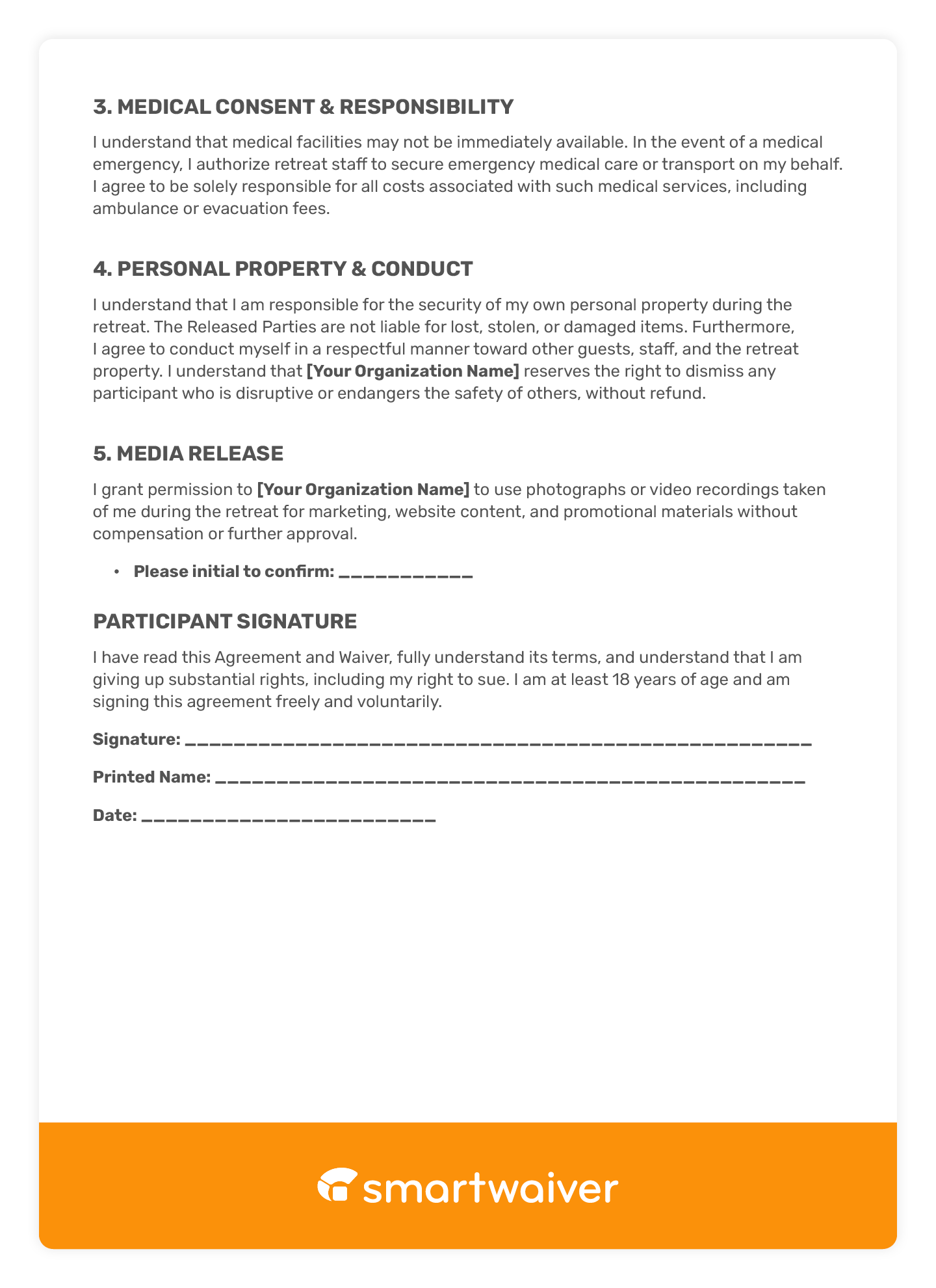 Camp waivers_retreat liability waiver template2
